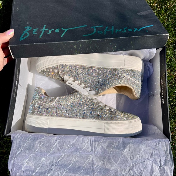 Betsey Johnson Rhinestone Sneakers - Picture 2 of 10